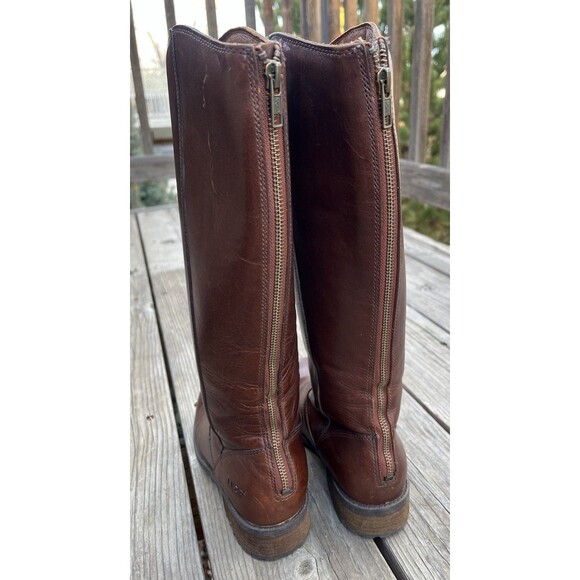 UGG Seldon Women's 6.5 Brown Leather Tall Riding Boots 1006038 - Picture 11 of 16